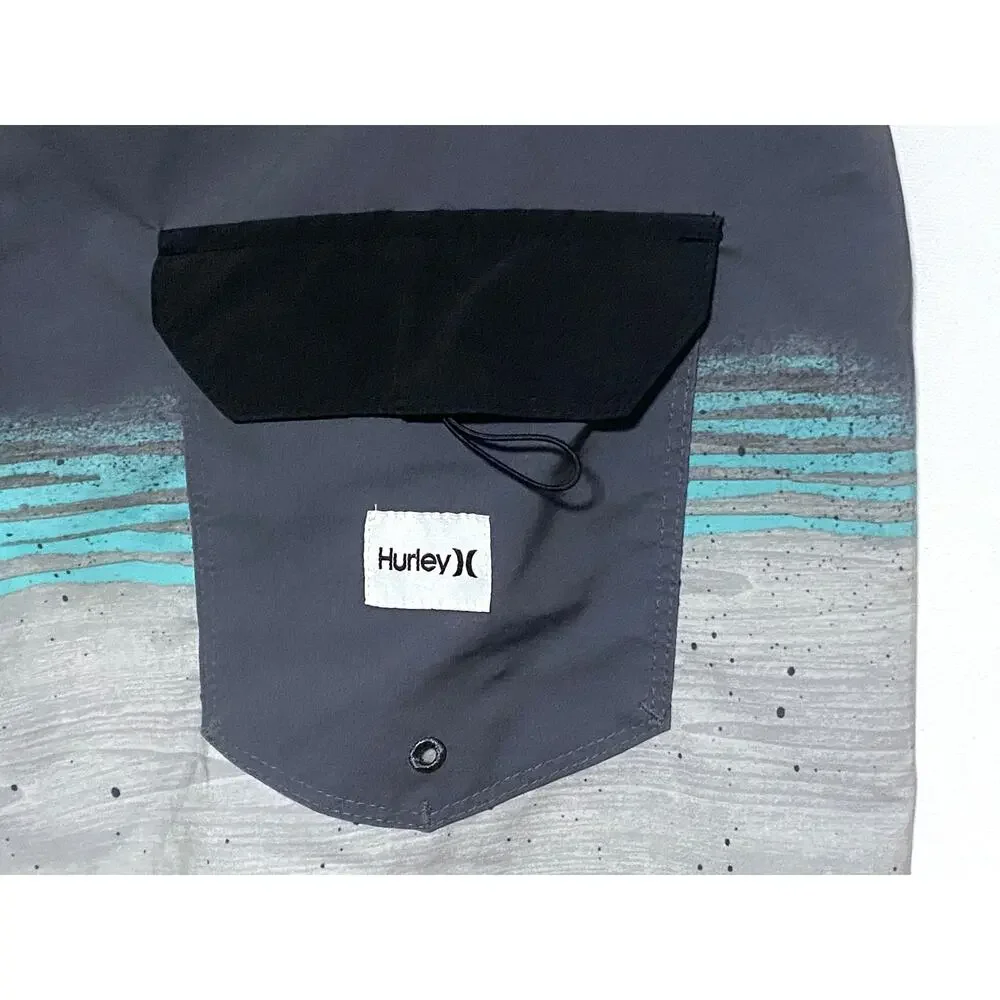 Hurley Phantom Overspray Swim Board Shorts Men 36 Summer Beach Surf Vacation Y2K